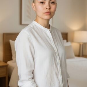 White Button-Up Shirt ZARA